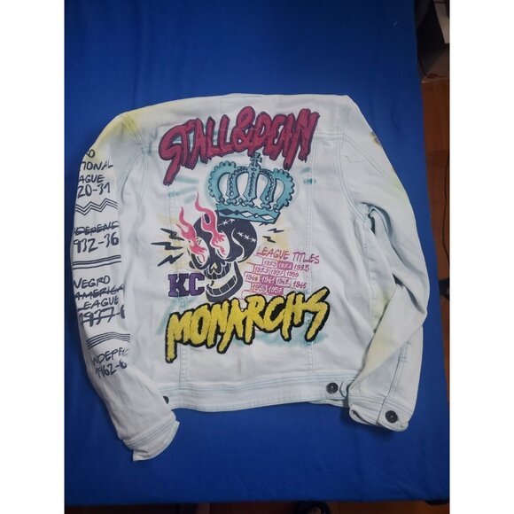 Stall & Dean x 8th Dstrkt Denim Jacket Crown Monarchs  Men's Size Medium - Picture 8 of 16